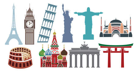 Famous landmarksのイラスト素材