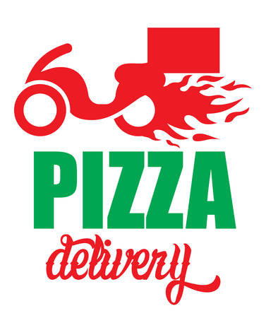 Pizza delivery labelのイラスト素材