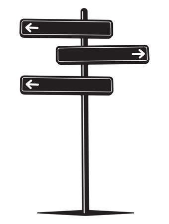 Blank street signのイラスト素材