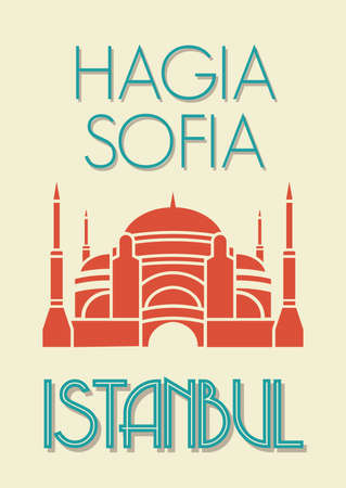 Hagia Sophia, Istanbul posterのイラスト素材
