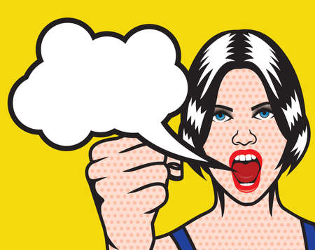 Women rights pop art poster