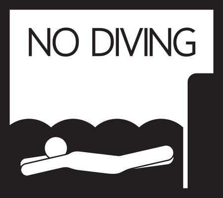 No diving  signのイラスト素材