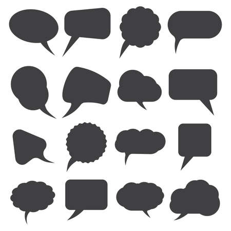 Retro speech bubble setのイラスト素材