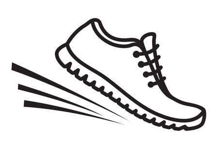 Running shoes iconのイラスト素材