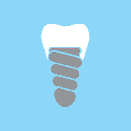 Dental implant iconのイラスト素材