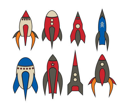 Rocket iconsのイラスト素材