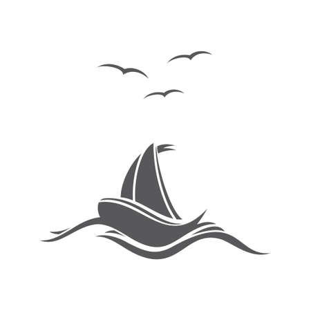 Yacht Iconのイラスト素材