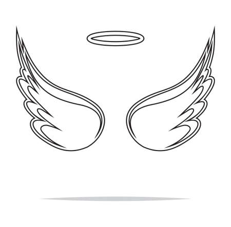 Angel wings vector illustration Angel wings vector illustration