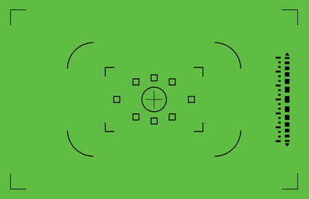 Green camera viewfinderのイラスト素材