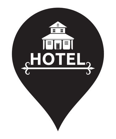 Hotel map pointerのイラスト素材