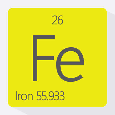 Periodic table Ironのイラスト素材