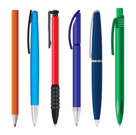 Office pens vector illustrationのイラスト素材
