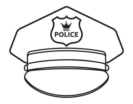 Police cap vector illustrationのイラスト素材