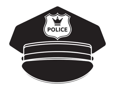 Police cap vector illustrationのイラスト素材