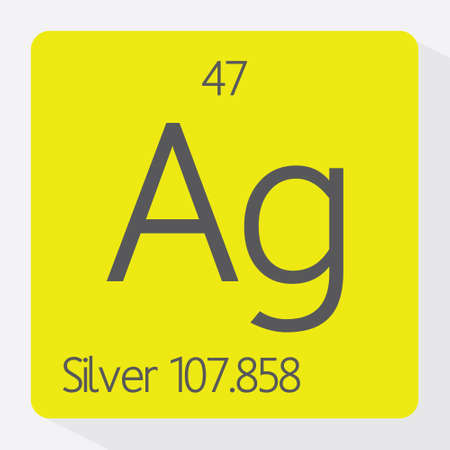 Periodic table Silverのイラスト素材