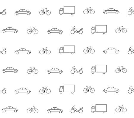 vehicle seamless patternのイラスト素材