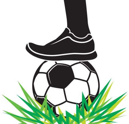 Soccer ball, football ball and football playerのイラスト素材