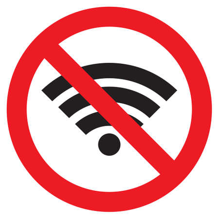 No wi fi vector signのイラスト素材