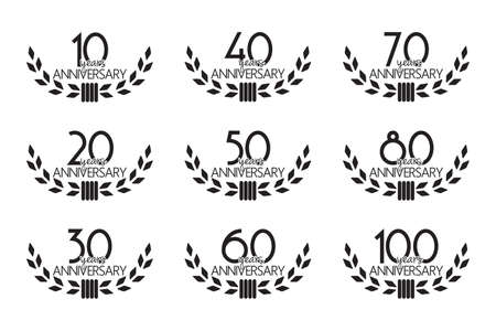 Anniversary symbols setのイラスト素材