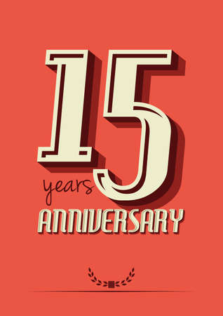 15 years anniversaryのイラスト素材