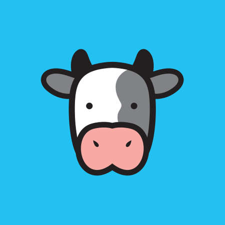 Cow vector iconのイラスト素材