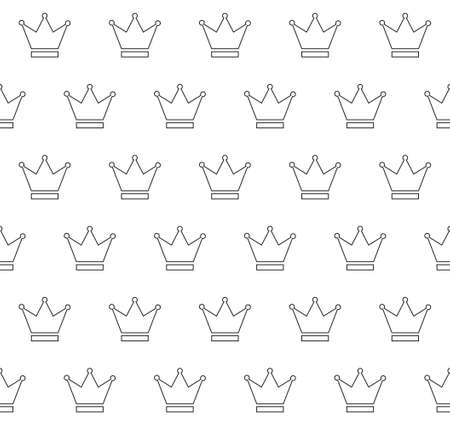 Crown vector seamless patternのイラスト素材