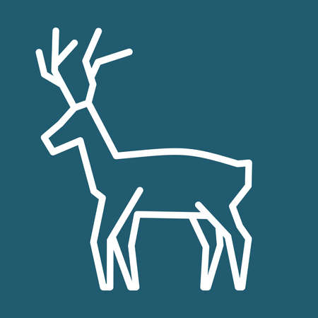 Christmas reindeer simple vector iconのイラスト素材