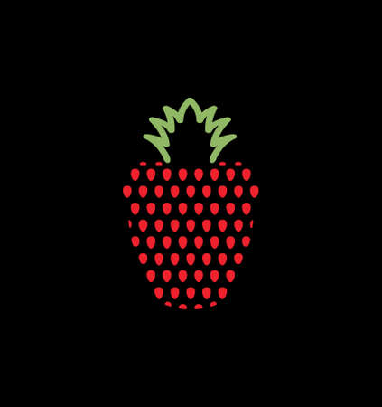 Strawberry vector iconのイラスト素材