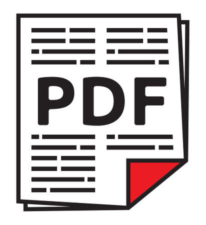 Pdf download web iconのイラスト素材