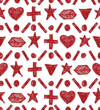 Hand drawn seamless patternのイラスト素材