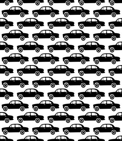 Car vector seamless patternのイラスト素材