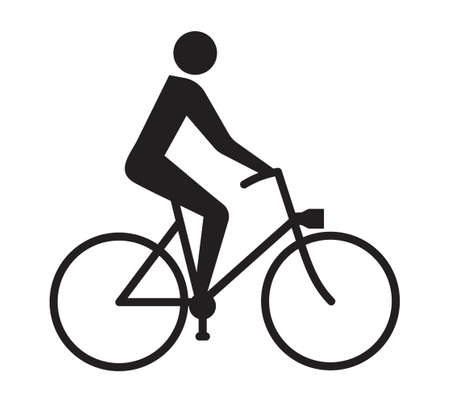 Black bicycle isolated iconのイラスト素材
