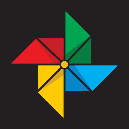 Paper windmill iconのイラスト素材