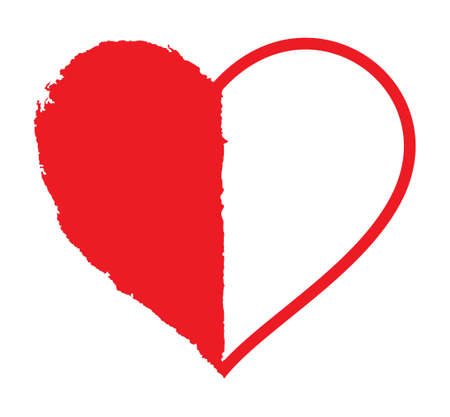 Red heart vectorのイラスト素材