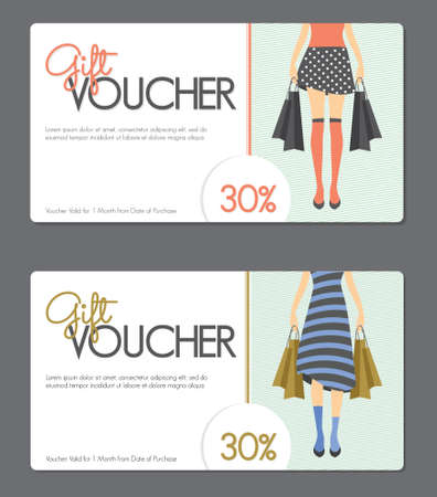 Gift voucher templateのイラスト素材