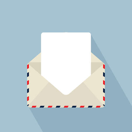 Blank letter flat iconのイラスト素材