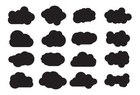 Cloud vector setのイラスト素材