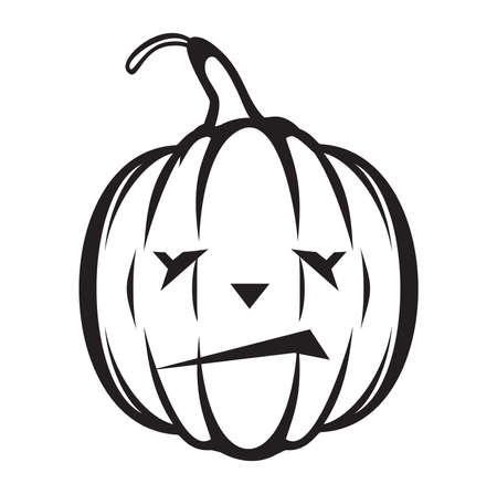 Halloween pumpkin vector iconのイラスト素材