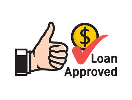 Loan Approved vector iconのイラスト素材
