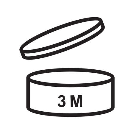 3 months after opening use iconのイラスト素材