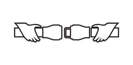 Fasten seat belt vector iconのイラスト素材