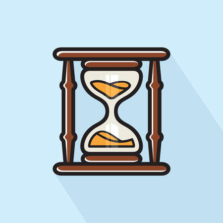 Hourglass  sand clock vector iconのイラスト素材