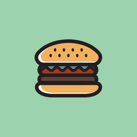 Hamburger vector iconのイラスト素材