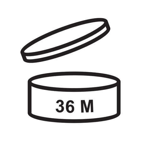 36 months after opening use vector iconのイラスト素材