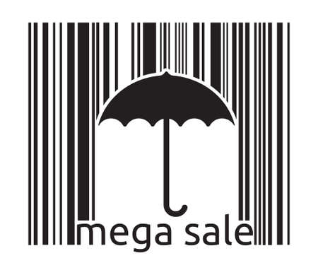 Mega sale bar code symbolのイラスト素材
