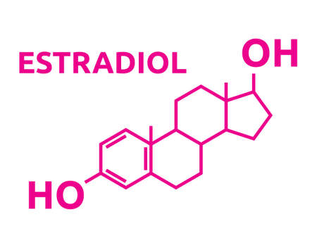 Estradiol Hormones symbolのイラスト素材