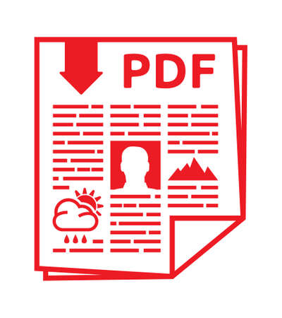 Pdf vector iconのイラスト素材