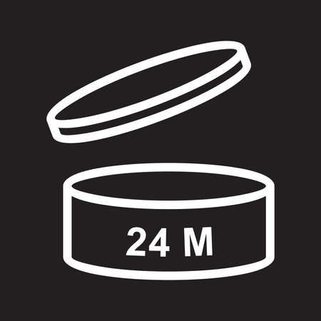 24 months after opening use vector iconのイラスト素材