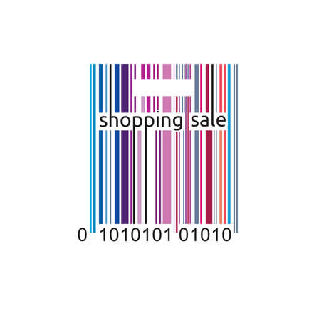 Shopping sale bar code labelのイラスト素材