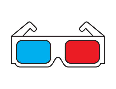 3d cinema glasses vectorのイラスト素材
